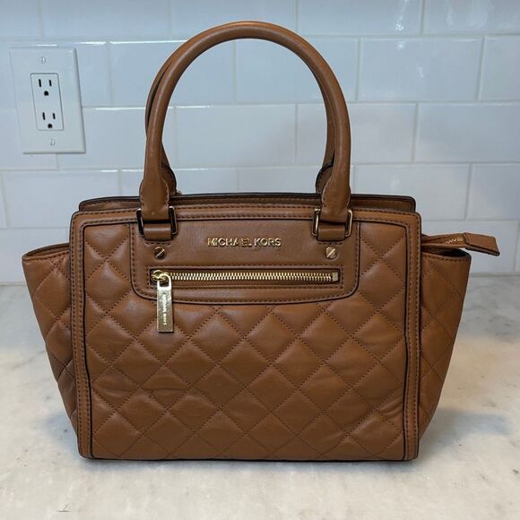 Michael Kors Selma Quilted Leather Satchel - Picture 1 of 16